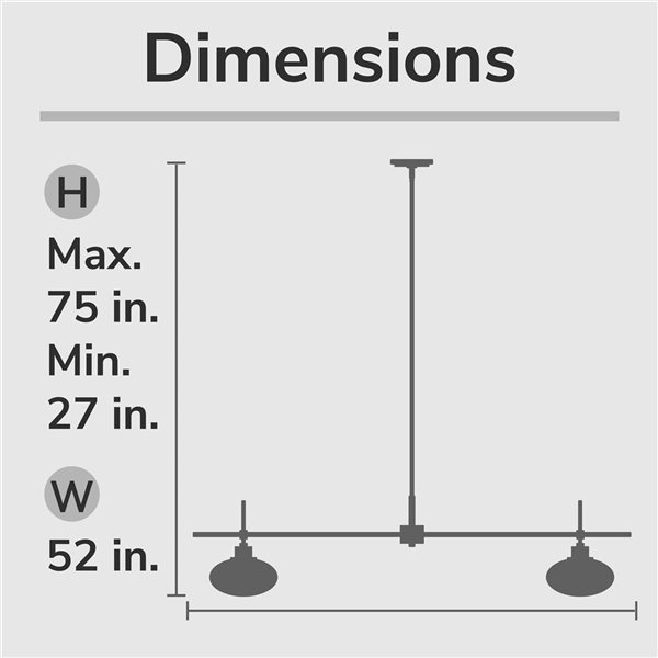 Hunter 2-Light Ceiling Light w/ White Glass - Luxe Gold