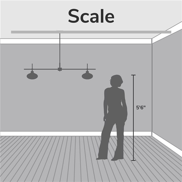 Hunter 2-Light Ceiling Light w/ White Glass - Luxe Gold