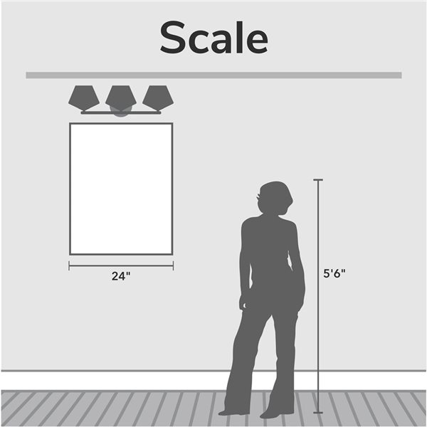 Hunter Celestial Valley 3-Light Bathroom Vanity Wall Sconce w/ White Glass - Matte Black