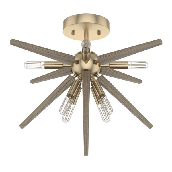 Hunter Large Jupiter Star Alturas 8-Light Flush Mount Ceiling Light - Gold