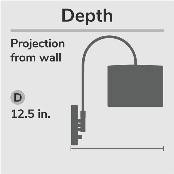 Hunter Horizon Large 1-Light Wall Sconce - Brushed Nickel