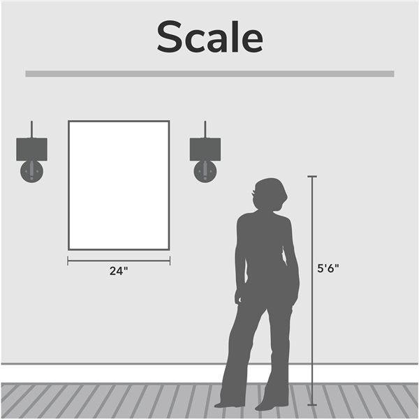 Hunter Horizon Large 1-Light Wall Sconce - Brushed Nickel