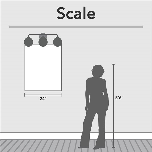 Hunter Hepburn 3-Light Bathroom Vanity Wall Light w/ White Glass - Matte Black