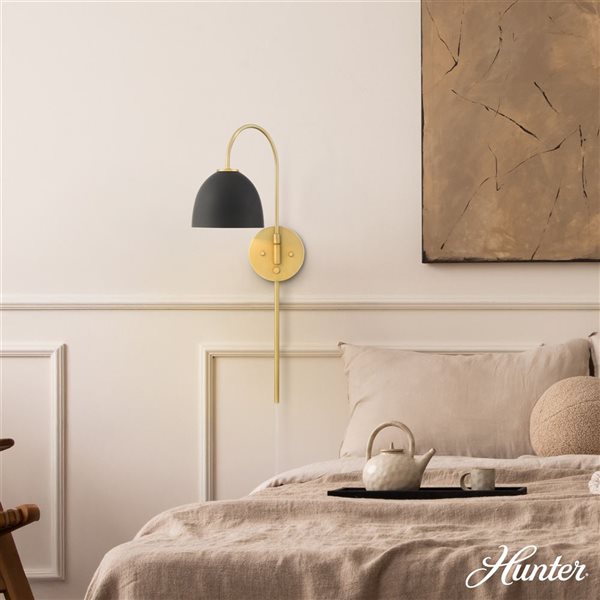 Hunter Erling Large 1-Light Wall Sconce - Luxe Gold