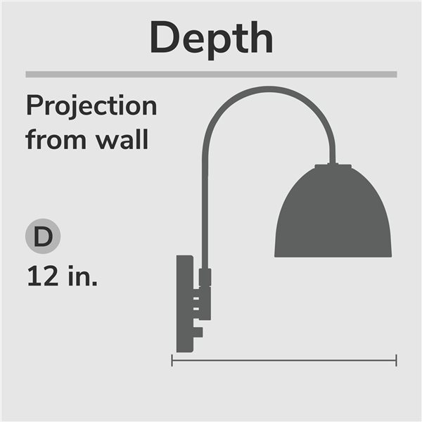 Hunter Erling Large 1-Light Wall Sconce - Luxe Gold