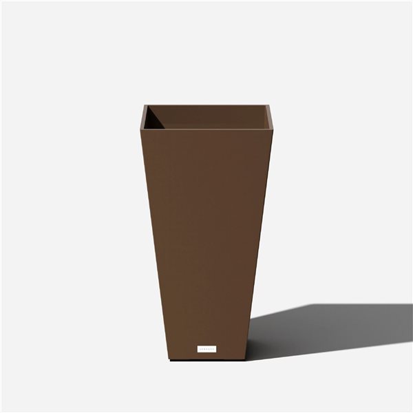 Veradek Pure Series Midland 26-in Plastic Planter - Espresso