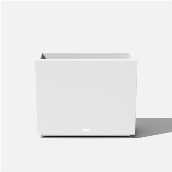 Veradek Block Series Span Short 24-in Plastic Planter - White SPANVSHW ...