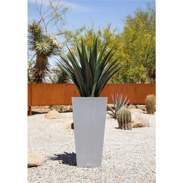 Veradek Pure Series Midland 30-in Plastic Planter - Grey - 2/Pk