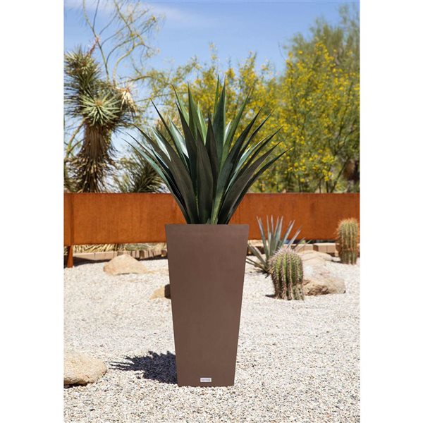 Veradek Pure Series Midland 30-in Plastic Planter - Espresso - 2/Pk
