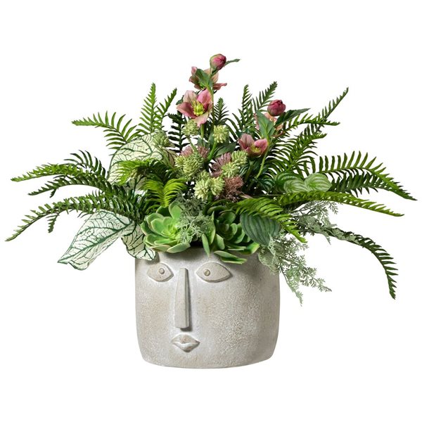 Northlight 8.5-in Ceramic Small Face Ceramic Outdoor Garden Planter