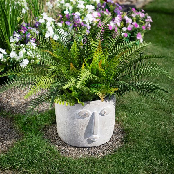Northlight 8.5-in Ceramic Small Face Ceramic Outdoor Garden Planter