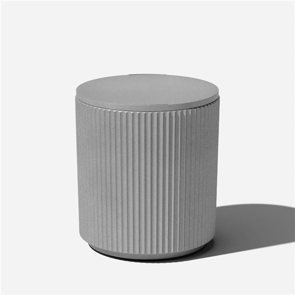 Veradek Round Plastic Chill Side Table - Grey