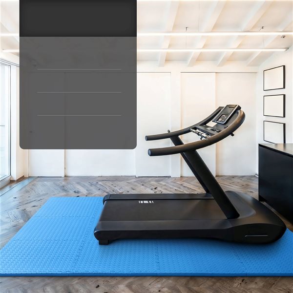 CAP Barbell 24 x 24 x 0.75-in Double-Sided Interlocking T-Pattern Foam Mat - Blue - 18/Pack