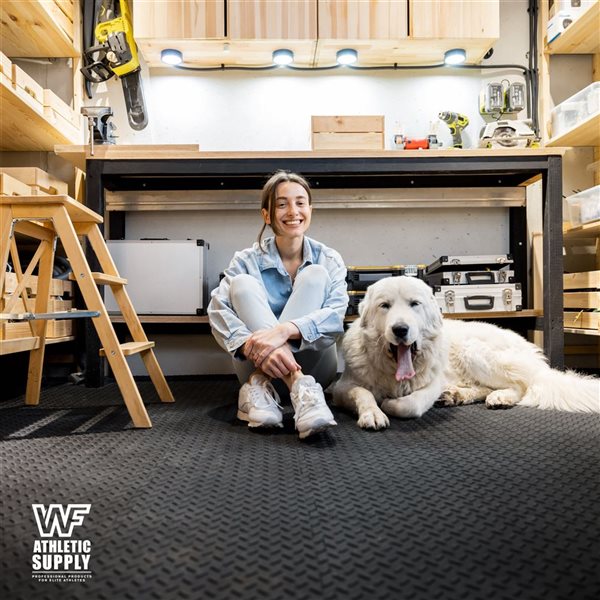 CAP Barbell 24 x 24 x 0.75-in Extra Thick Interlocking Foam Mat - Black - 18/Pack