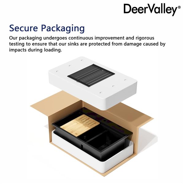 DeerValley 33-in L Quartz Composite Single Bowl Drop-In Workstation Kitchen Sink with Accessories - Black