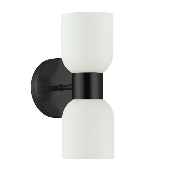 Dainolite Vonda 2-Light Wall Sconce - Matte Black