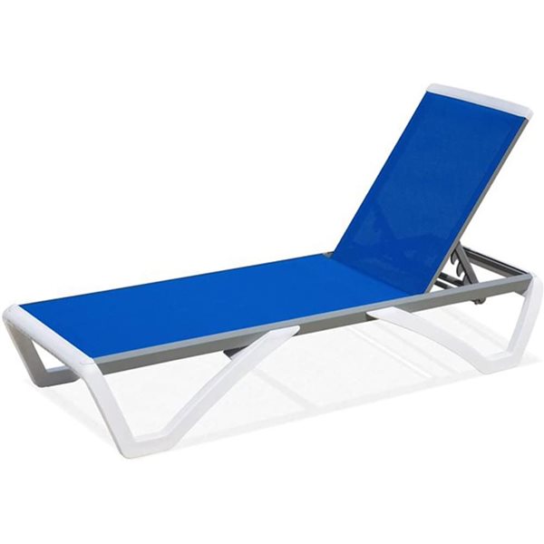 Mondawe Aluminum Outdoor Chaise Lounge Chair - Blue