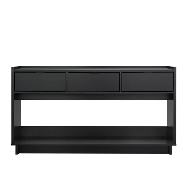 Prepac 60.25 Simply Modern Entryway Console Table w/ 3 Drawers - Black
