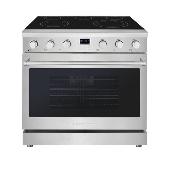 Stellari 36-in 6.3-ft³ Freestanding 5-Element Stainless Steel Electric Range w/ Convection Oven