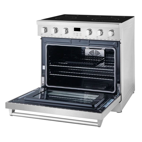 Stellari 36-in 6.3-ft³ Freestanding 5-Element Stainless Steel Electric Range w/ Convection Oven