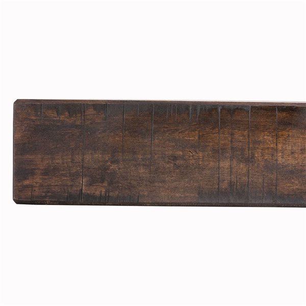 Dogberry Collections Rustic 36 x 9 x 5.5-in Poplar Wood Mantel Shelf - Dark Chocolate