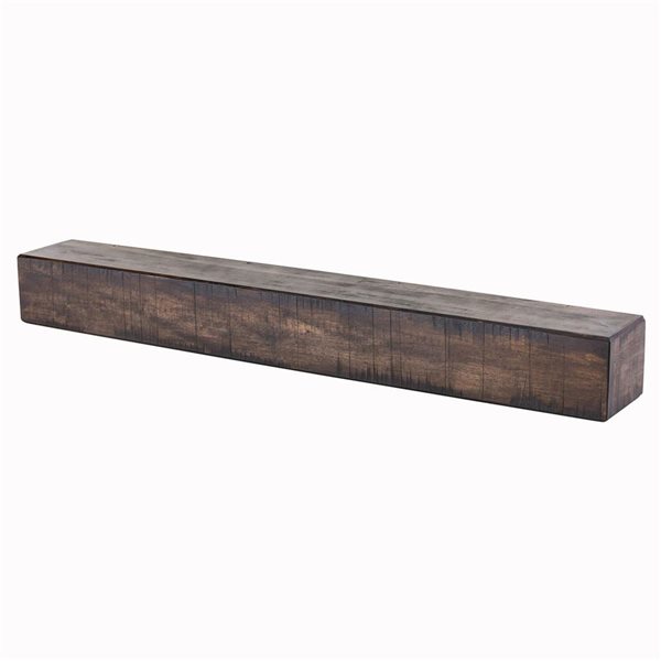 Dogberry Collections Rustic 36 x 9 x 5.5-in Poplar Wood Mantel Shelf - Dark Chocolate