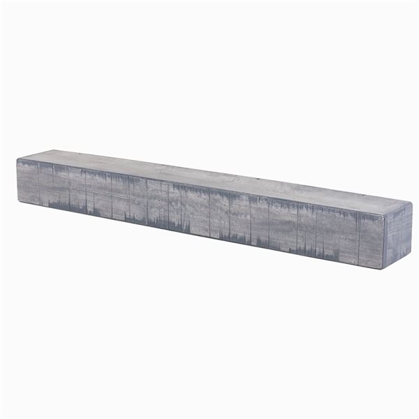 Dogberry Collections Rustic 72 x 9 x 5.5-in Poplar Wood Mantel Shelf - Gray Ash
