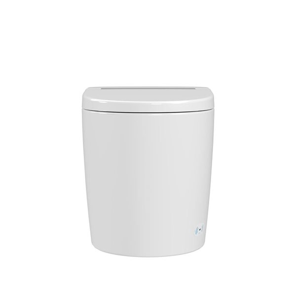 Touchless Flush Elongated Standard Height 12-In Rough-In Smart Soft Close 1-Piece Bidet Toilet 4.85 LPF