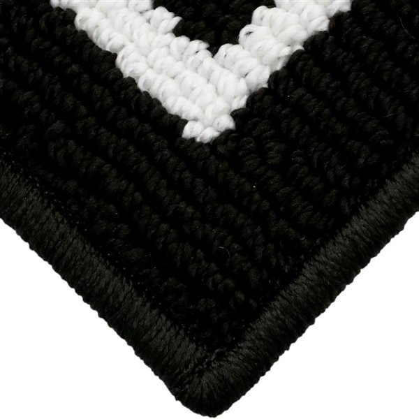 Marina Decoration 26 x 45-in Moroccan Trellis Non-Slip Rubber Backing Accent Rug - Black