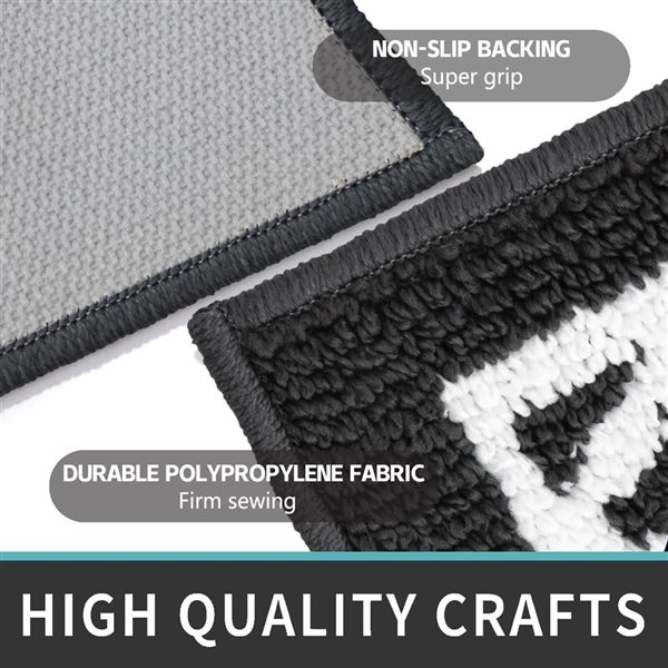 Marina Decoration 20 x 72-in Moroccan Trellis Non-Slip Rubber Backing Runner Rug - Grey