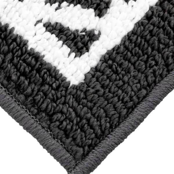 Marina Decoration 20 x 72-in Moroccan Trellis Non-Slip Rubber Backing Runner Rug - Grey