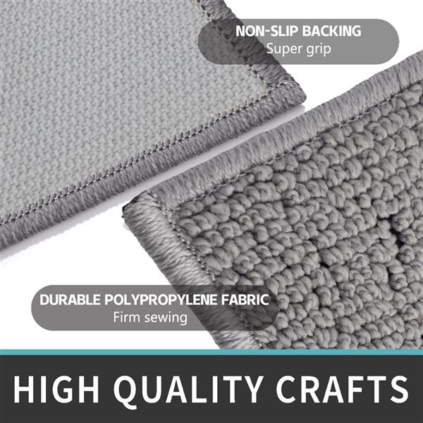 Marina Decoration 20 x 60-in Diamond Vintage Non-Slip Rubber Backing Runner Rug - Silver