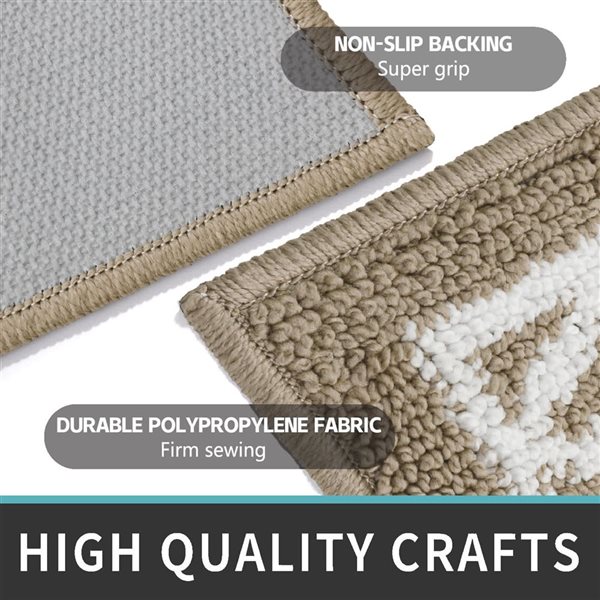 Marina Decoration 26 x 45-in Moroccan Trellis Non-Slip Rubber Backing Accent Rug - Brown