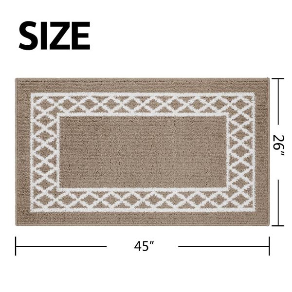 Marina Decoration 26 x 45-in Moroccan Trellis Non-Slip Rubber Backing Accent Rug - Brown