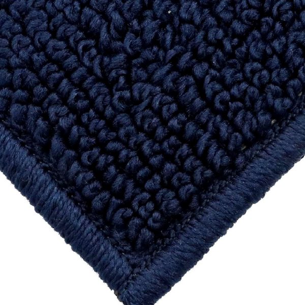 Marina Decoration 20 x 60-in Diamond Vintage Non-Slip Rubber Backing Runner Rug - Blue