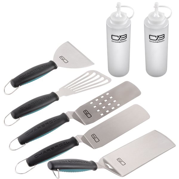 Charbroil Stainless Steel Comfort Grip 7-Piece Tool Set