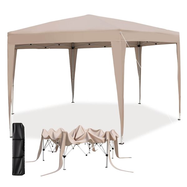Costway 13 x 11.5-ft Hexagonal Gazebo Shelter with 3 Adjustable Height and Carrying Bag