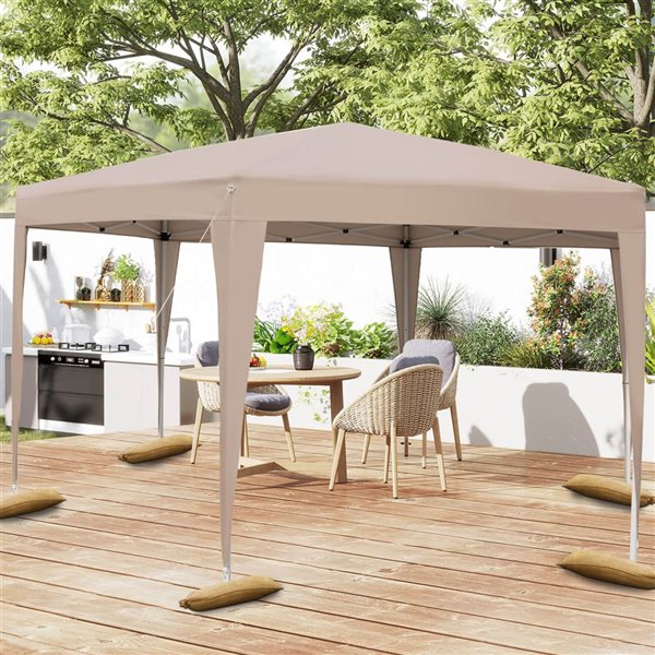 Costway 13 x 11.5-ft Hexagonal Gazebo Shelter with 3 Adjustable Height and Carrying Bag