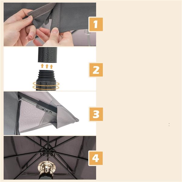 Costway 10 x 10-ft Outdoor Patio Gazebo with Netting Walls and Zippered Doors