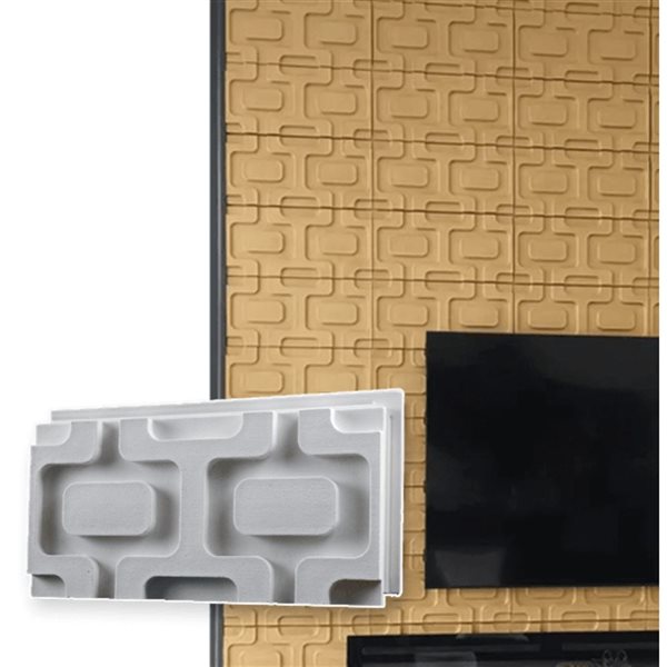 FOAMCORE 3D Cube Wall Panel - 12 x 24 x 2-in