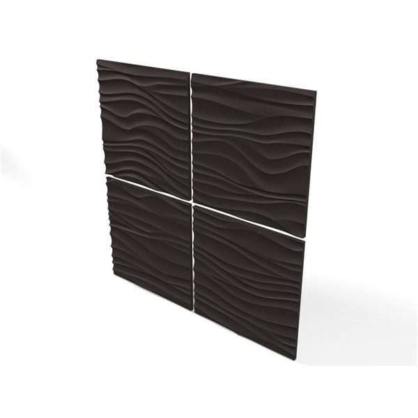 FOAMCORE Poly Wave Pattern Wall Panel - 24 x 24-in