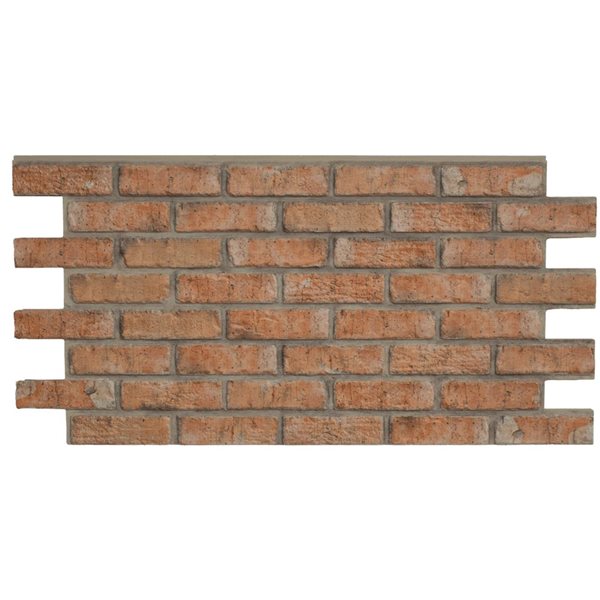 FOAMCORE Orange Pop Brick Wall Panel - 20.25 x 41.75 x 3/4-in
