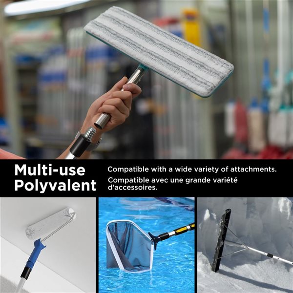 Conglom TITAN 16.4-ft Extendable Multipurpose Aluminum Pole w/ Metal Twist-on Tip