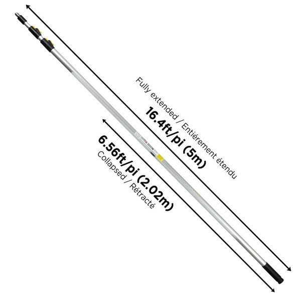 Conglom TITAN 16.4-ft Extendable Multipurpose Aluminum Pole w/ Metal Twist-on Tip