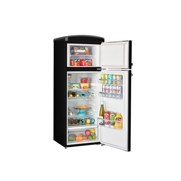 Unique Appliances Classic Retro 7.5-ft³ Refrigerator w/ Top Mount Freezer - Matte Black