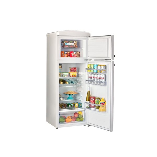 Unique Appliances Classic Retro 7.5-ft³ Refrigerator w/ Top Mount Freezer - Marshmallow White