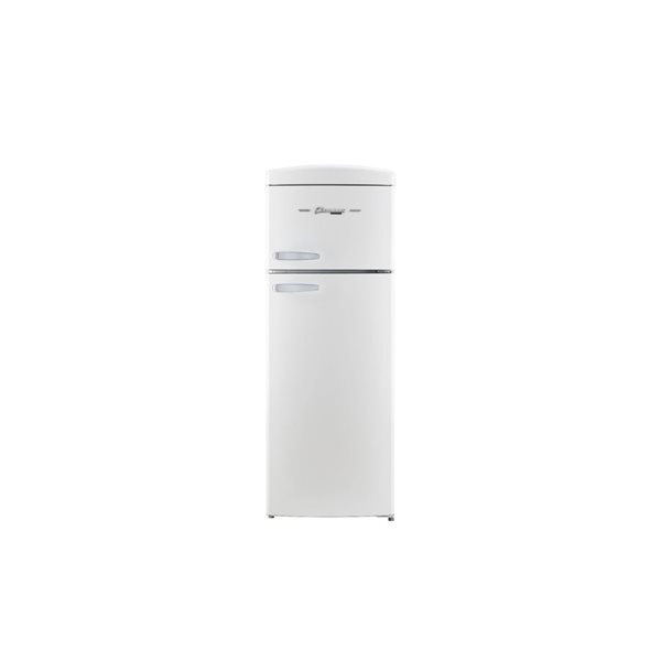 Unique Appliances Classic Retro 7.5-ft³ Refrigerator w/ Top Mount Freezer - Marshmallow White