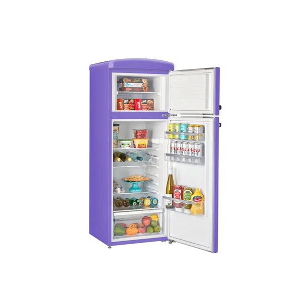 Unique Appliances Classic Retro 7.5-ft³ Refrigerator w/ Top Mount Freezer - Violet