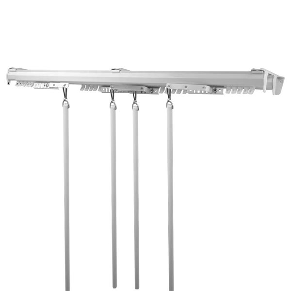 Rod Desyne Baton Drawn Double Traverse Curtain Rod 30-48-in - White LO ...