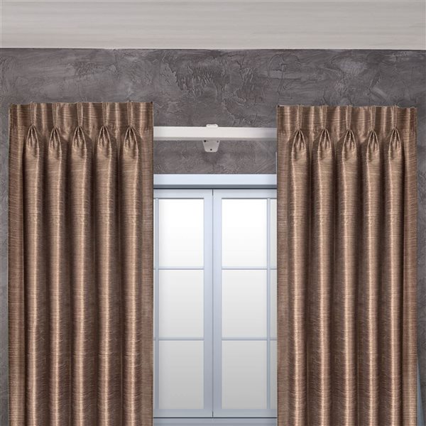 Rod Desyne Baton Drawn Traverse Curtain Rod 66-120-in - White